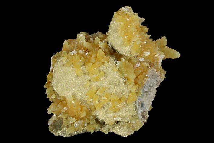 Fluorescent, Yellow Calcite Crystal Cluster - South Dakota #170676